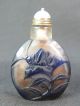 Chinese Crab Insect Carved Peking Overlay Glass Snuff Bottle Snuff Bottles photo 3