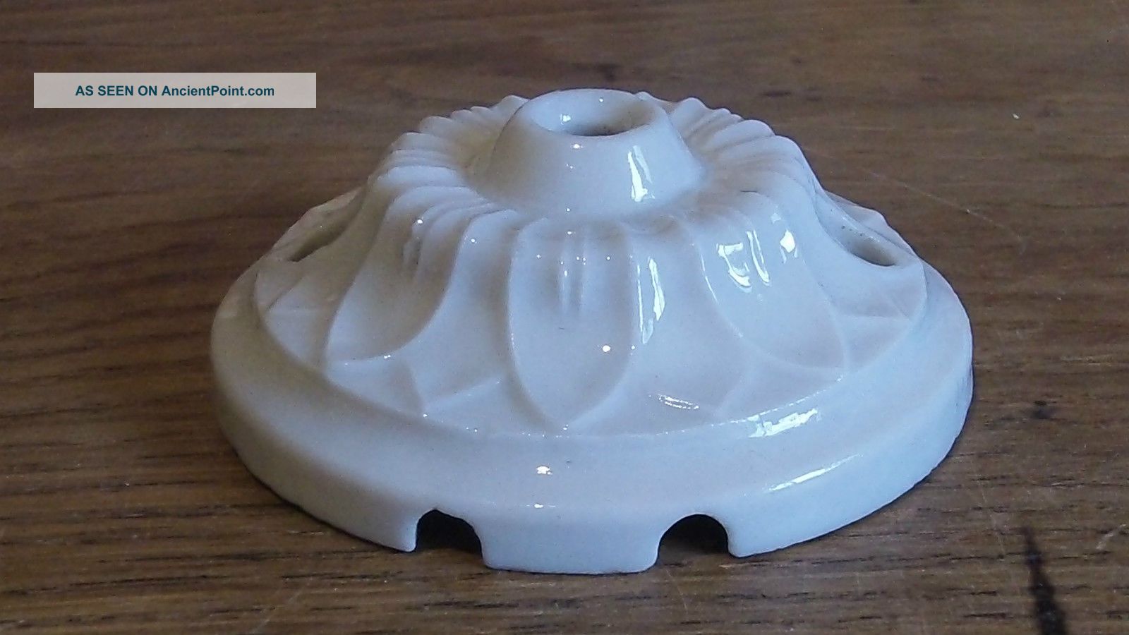 Antique French Vintage Smalll Porcelain Ceiling Rose Light Fitting