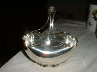 Lovely Unusual Antique Silver Plated Sugar Bowl photo