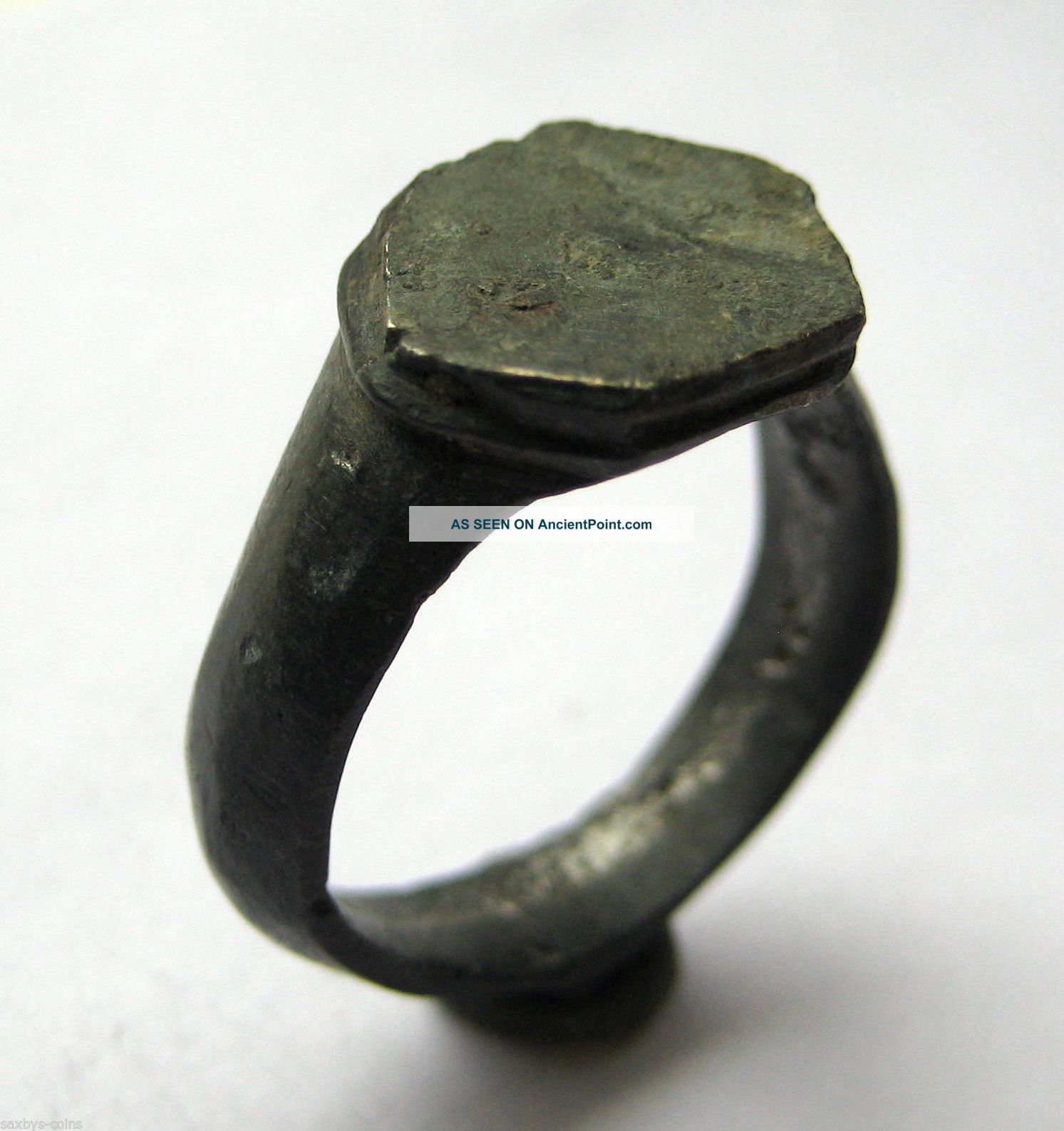 Finest Circa.  100 - 200 A.  D British Found Roman Period Silver Legionary Ring British photo