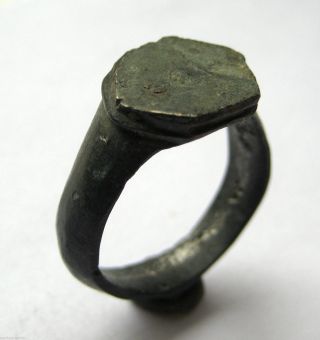 Finest Circa.  100 - 200 A.  D British Found Roman Period Silver Legionary Ring photo