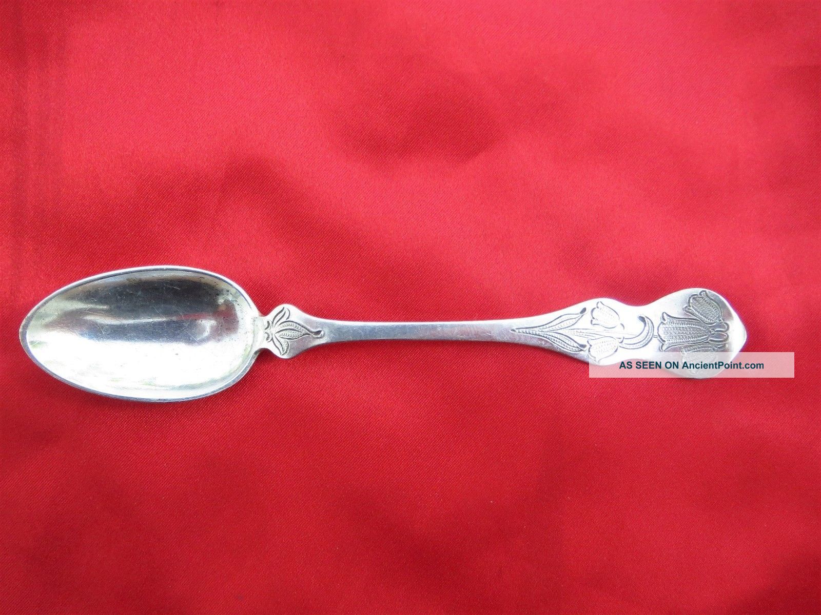 Antique (830) Sterling Silver Tea / Coffee Spoon; Silversmith 