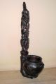 Vintage African Carved Wooden Tribal Art.  Wooden Ladle 12.  5 Inches Long Other African Antiques photo 3