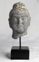 Rare Ancient Gandhara Buddha Schist Bust On Stand 2nd - 3rd Century Ad Other Asian Antiques photo 1