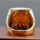Chinese Exquisite Gilt Brass Inlaid Beeswax Handwork National Fashion Ring Rings photo 1
