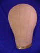 A Vintage Millinery Cloth Canvas Mannequin Head Hat Block Wig Stand Size 22 1/2 Industrial Molds photo 4