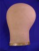 A Vintage Millinery Cloth Canvas Mannequin Head Hat Block Wig Stand Size 22 1/2 Industrial Molds photo 5