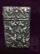 Elegant Antique Floral Embossed Calling Card Case / Holder S / H Other Antiquities photo 1