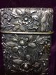Elegant Antique Floral Embossed Calling Card Case / Holder S / H Other Antiquities photo 6