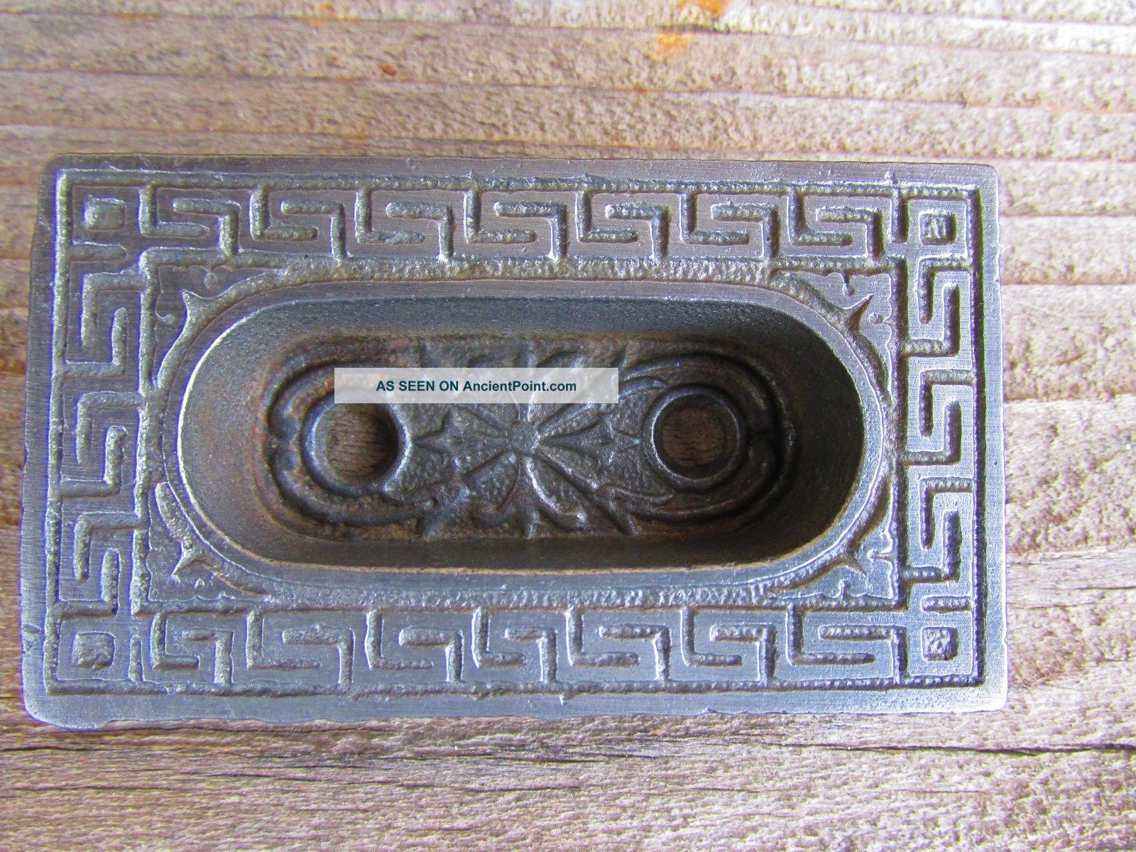Antique Victorian Ornate Cast Iron Pocket Door Pull Hardware Door Knobs & Handles photo