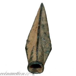 Museum Quality Ancient Greek Bronze Triple Arrowhead 3rd Century Bc photo