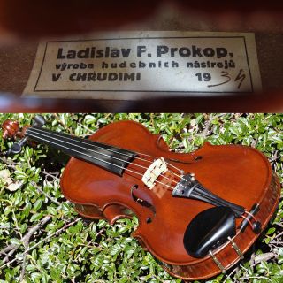Fine Vintage Czech Violin - Ladislav F.  Prokop,  Chrudim,  1934.  Great Build & Tone photo