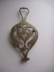 Antique Brass Trivet With 5 Hearts Best Early Hearted Brass Trivet.  Aafa Trivets photo 3