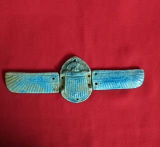 Ancient Egyptian Blue Winged Scarab photo