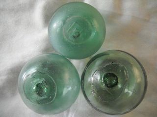 3 Unique Trademarked Vintage Glass Floats Alaska Beachcomberbum photo