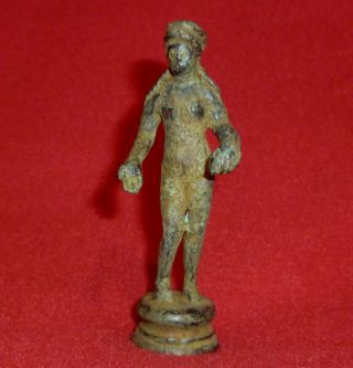 Roman Ancient Bronze Statue / Statuette Of Woman Circa 200 - 300 Ad - 2955 photo
