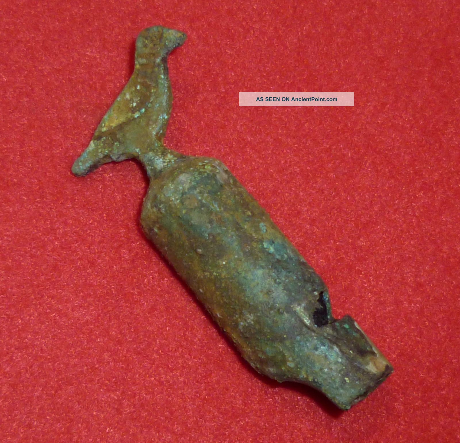 Roman Ancient Artifact Bronze Whistle Circa 200 - 400 Ad - 2950 - Roman photo