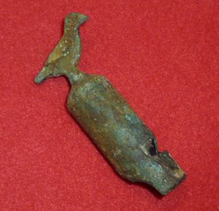 Roman Ancient Artifact Bronze Whistle Circa 200 - 400 Ad - 2950 - photo