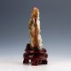100 Natural Hetian Jade Hand Carved Old Man & Tree Statue D859 Men, Women & Children photo 7