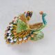 Exquisite Cloisonne Copper Handwork Inlaid Rhinestone Peacock Statue Other Antique Chinese Statues photo 2