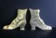 Antique Victorian Rare Brass & Copper Fireplace Boot Mantle Ornaments Hearth Ware photo 2