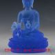 Chinese Coloured（18 - 19th） Glaze Hand - Carved Buddha Statue Buddha photo 3
