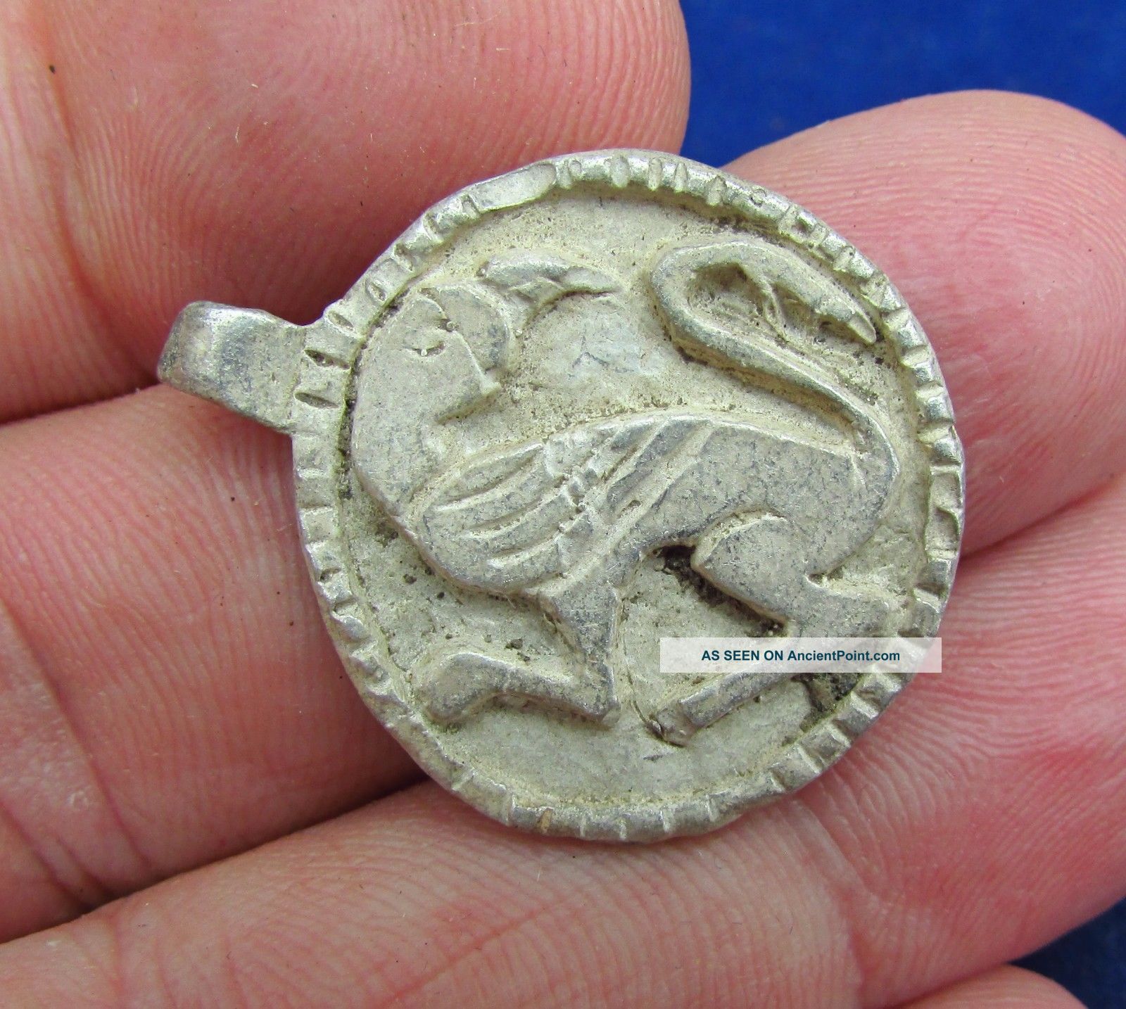 Outstanding - Scandinavian Silver Amulet Dragon Fafnir - 10 Ad (1481 -) Scandinavian photo