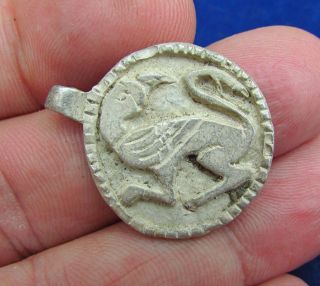Outstanding - Scandinavian Silver Amulet Dragon Fafnir - 10 Ad (1481 -) photo