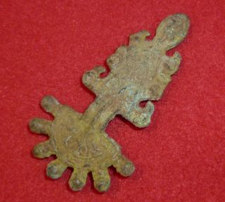 Viking Ancient Artifact Bronze Fibula / Brooch Circa 700 - 800 Ad - 2963 photo