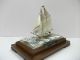 The Sailboat Of Silver960 Of Japan.  2 Masuts.  Takehiko ' S Work. Other Antique Sterling Silver photo 1