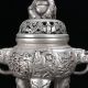 Collectable Tibet Silver Hand Carved Buddha Incense Burners W Qianlong Mark C521 Incense Burners photo 1