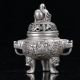 Collectable Tibet Silver Hand Carved Buddha Incense Burners W Qianlong Mark C521 Incense Burners photo 5