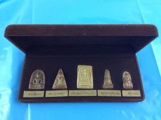 Rare Magic 5 Thai Amulets Buddha Phra Somdej Benjapakee Holy photo