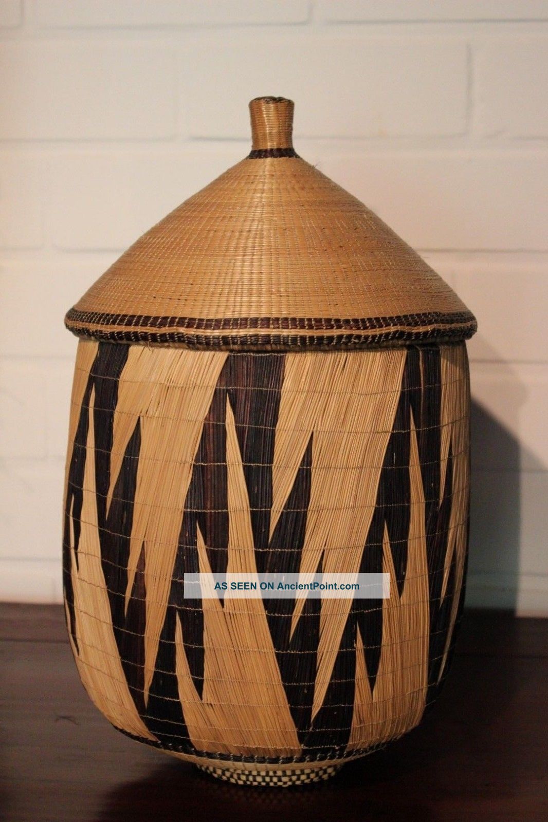 Rwanda Old African Basket Tutsi Ancien Pannier D ' Afrique Afrika Africa Mand Other African Antiques photo