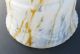 Marbled White Shade With Orange/amber Steaks & Moulded Garland Lamp Shade, 20th Century photo 10