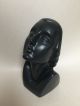Art Deco Ceramic Bust Sculpture Woman Steel Gray 8 