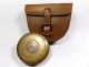 Vintage Style Brass Pocket Antique Compass W Leather Case Campaninig Hiking 01 Compasses photo 2