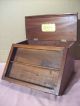 1910s Boston Garter Store Display Case Glass Covered Wood Box Advertising Case Display Cases photo 10