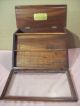 1910s Boston Garter Store Display Case Glass Covered Wood Box Advertising Case Display Cases photo 2