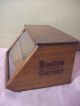 1910s Boston Garter Store Display Case Glass Covered Wood Box Advertising Case Display Cases photo 7