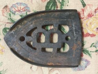 Antique Cast Iron Trivet Marked 