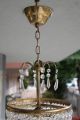 Antique Vnt.  Small French Basket Style Crystal Chandelier Lamp 1960 ' S 9 In Chandeliers, Fixtures, Sconces photo 8