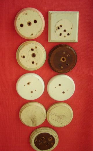 9 Wooden Back Plates For Bakelite Light Switches Patress Plinth photo