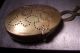 Antique Engl.  Brass Handle Peerage Bed Warmer W/oval Pan,  L - B104 Hearth Ware photo 1