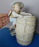 Big Antique Carl Schneider Porcelain Piano Baby Rain Barrel Boy Figurine Germany Figurines photo 6