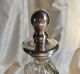 Rockwell Silver Overlay.  Art Deco Pyramid Shaped Elegant Glass Decanter.  11 