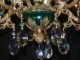 Darlingest Antique French Empire Green Lead Cut Brass Crystal Chandelier Chandeliers, Fixtures, Sconces photo 11
