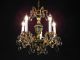 Darlingest Antique French Empire Green Lead Cut Brass Crystal Chandelier Chandeliers, Fixtures, Sconces photo 3
