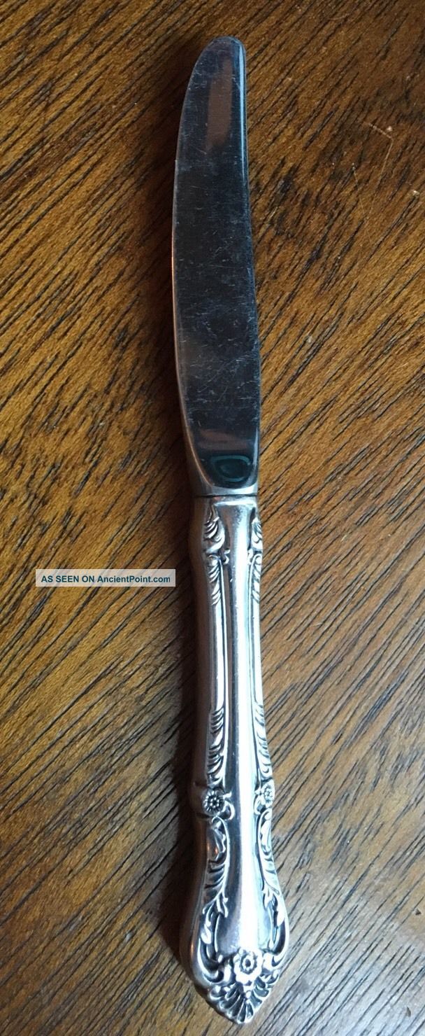 Sterling Silver Handle Oneida Melbourne Pattern Butter Spreader 6 1/4 