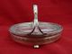 Watson Sterling Silver Relish Dish Tray Cut Glass Antique Vintage Sterling 200 G Platters & Trays photo 1